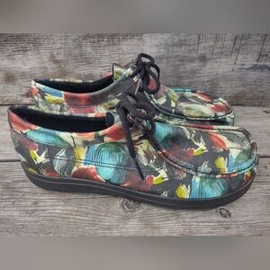 RARE Dansko Denmark Multi-colored Slip On Lace Casual Shoes Size EU 41 Unique!
